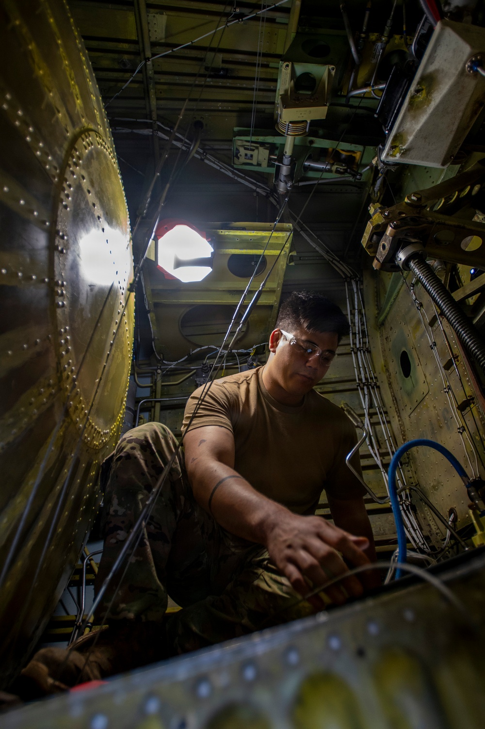 Aerospace maintainers at work