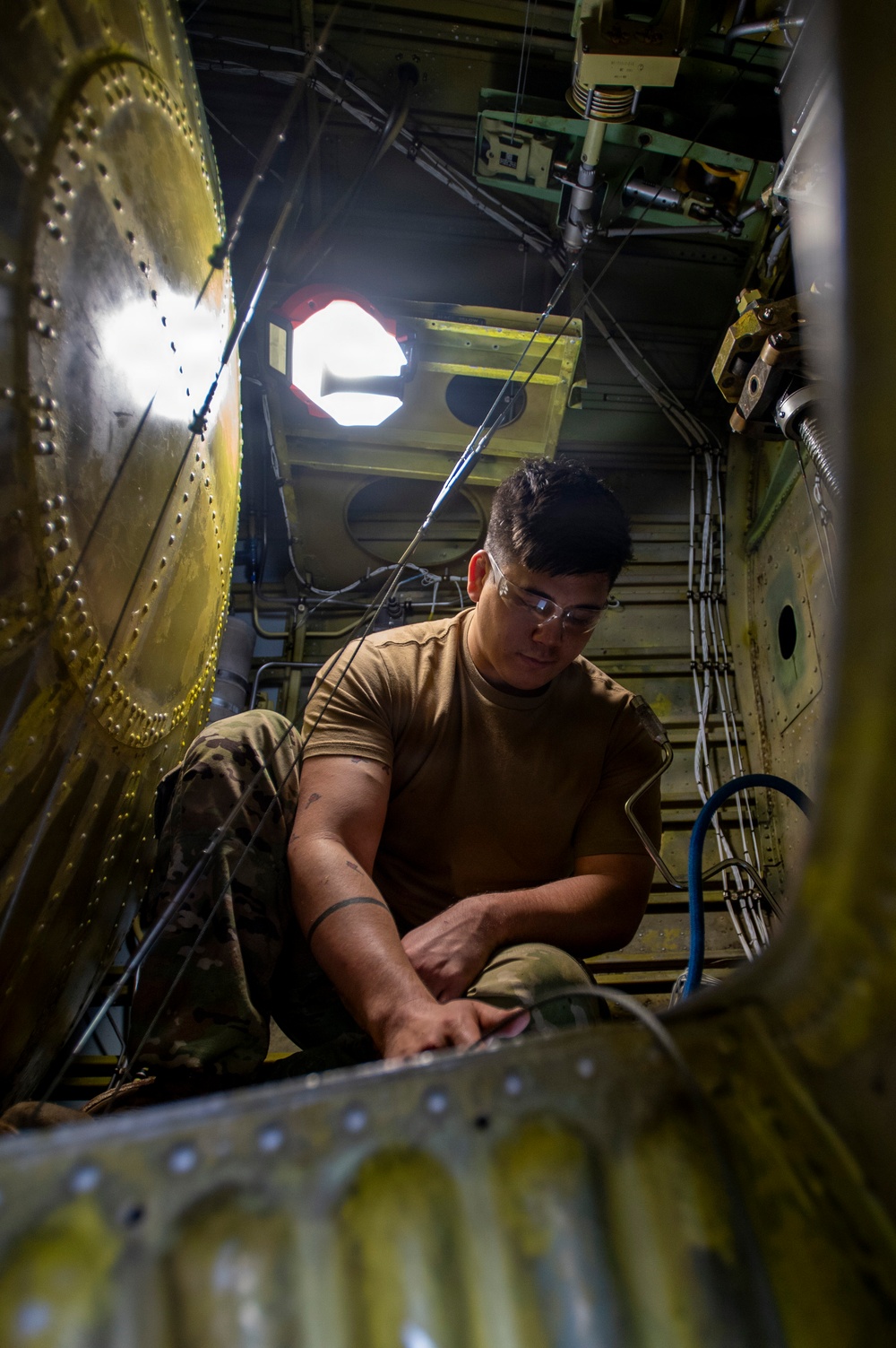 Aerospace maintainers at work