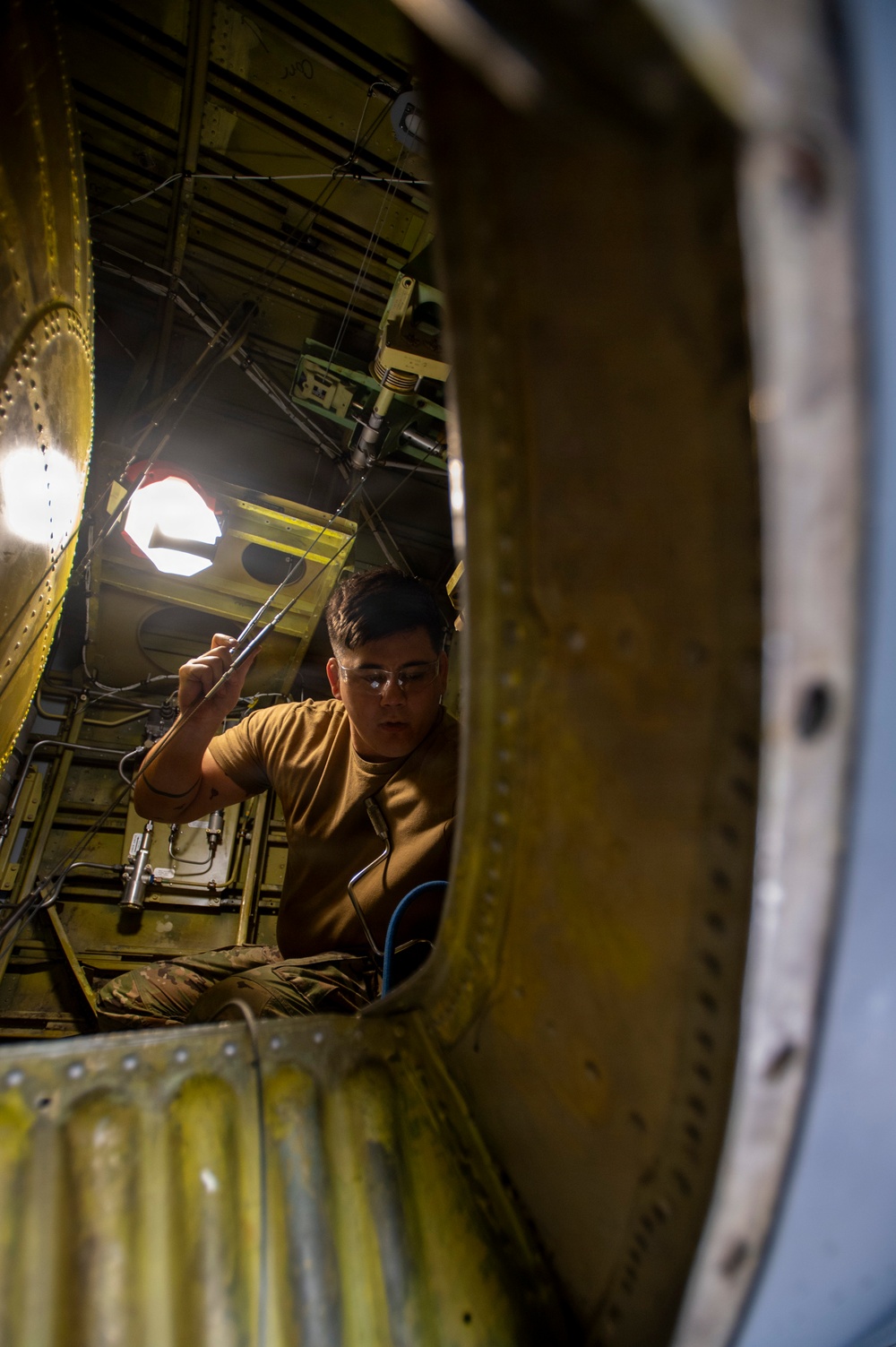 Aerospace maintainers at work