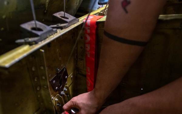 Aerospace maintainers at work