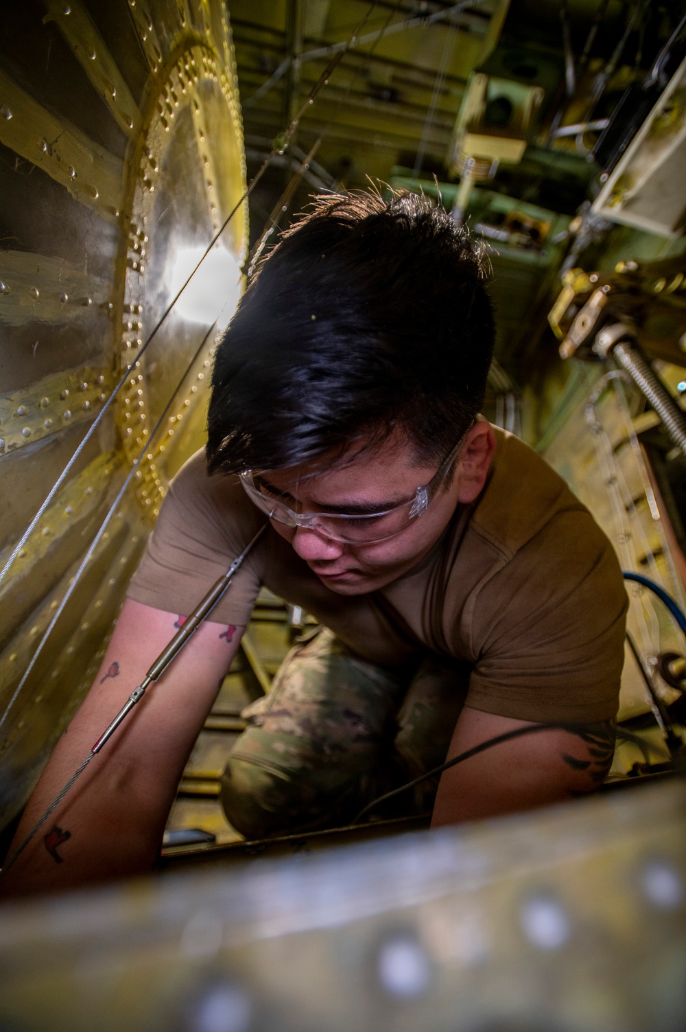 Aerospace maintainers at work