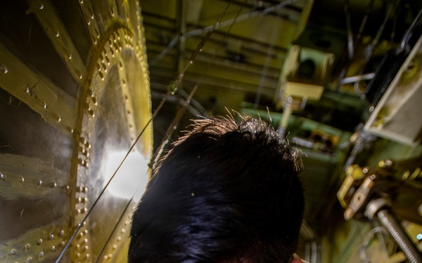 Aerospace maintainers at work