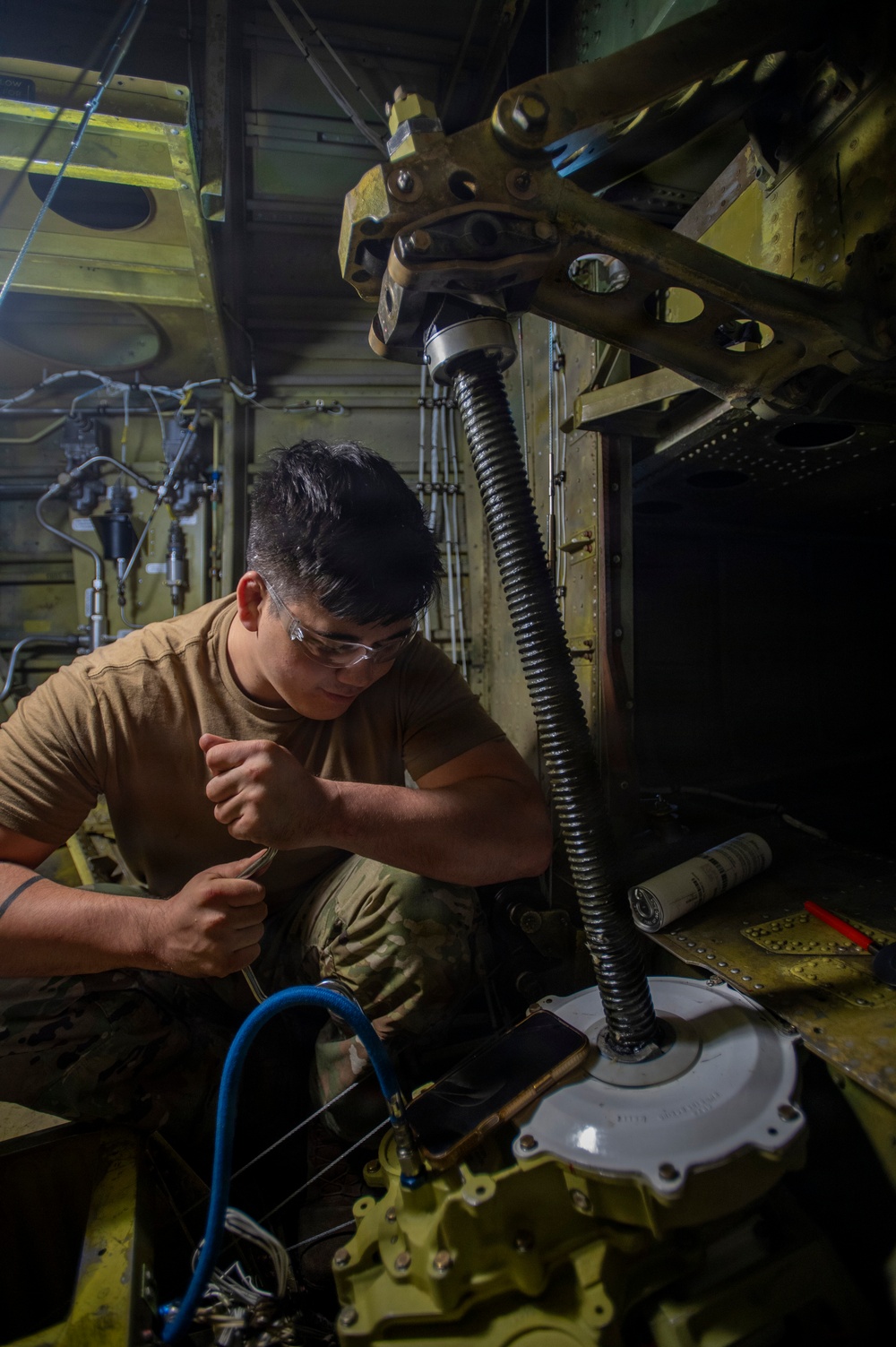 Aerospace maintainers at work
