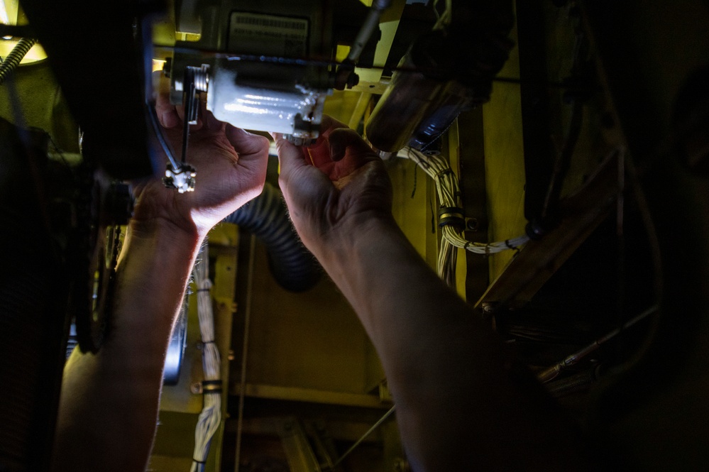 Aerospace maintainers at work