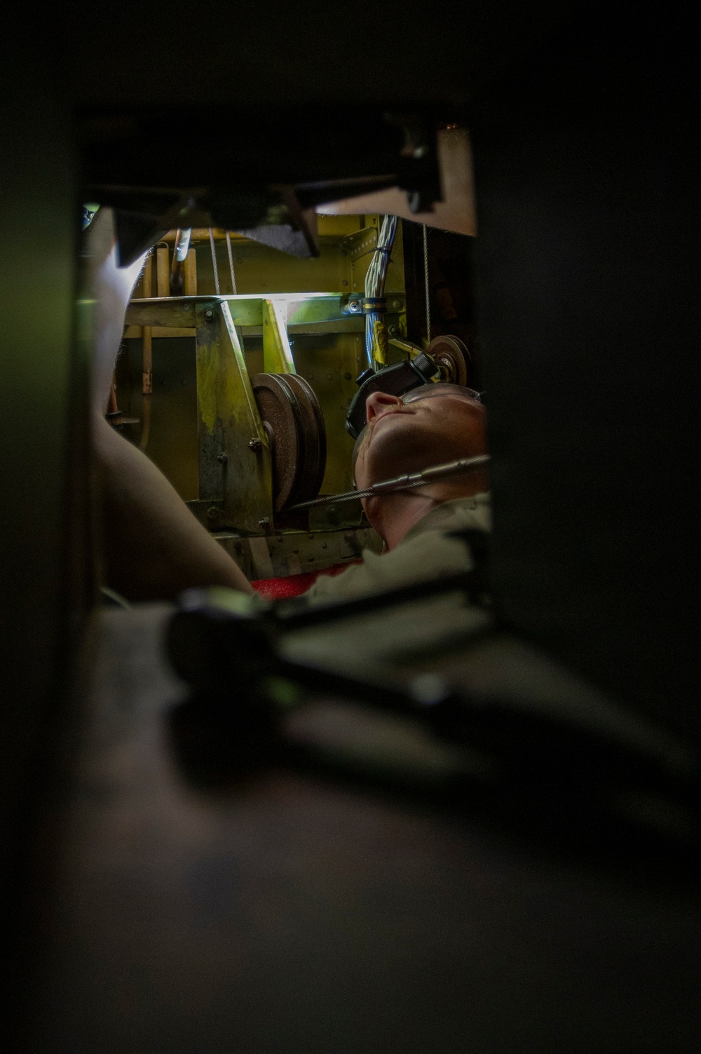 Aerospace maintainers at work