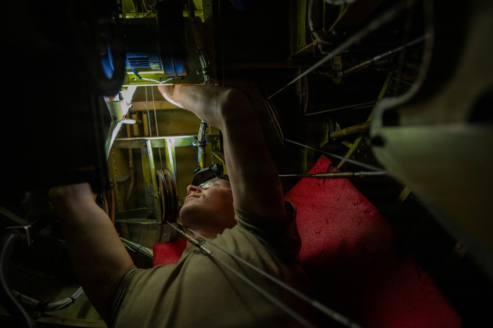 Aerospace maintainers at work