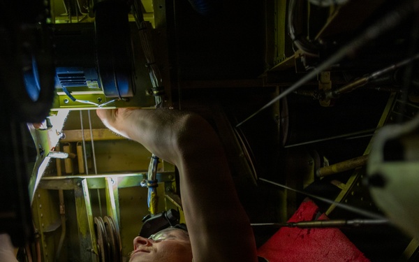 Aerospace maintainers at work