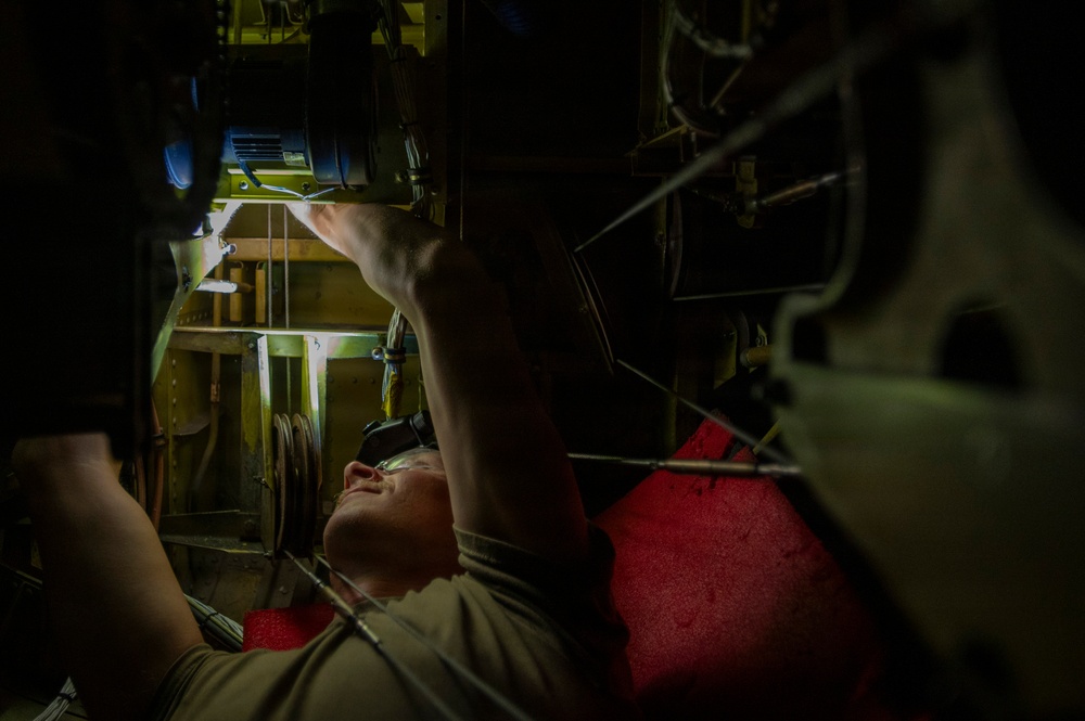 Aerospace maintainers at work