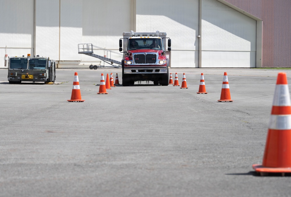 Fire truck driving course