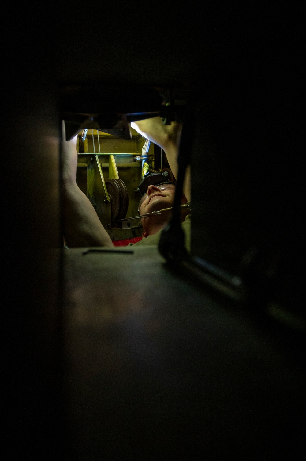 Aerospace maintainers at work
