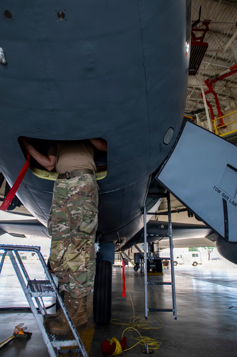 Aerospace maintainers at work