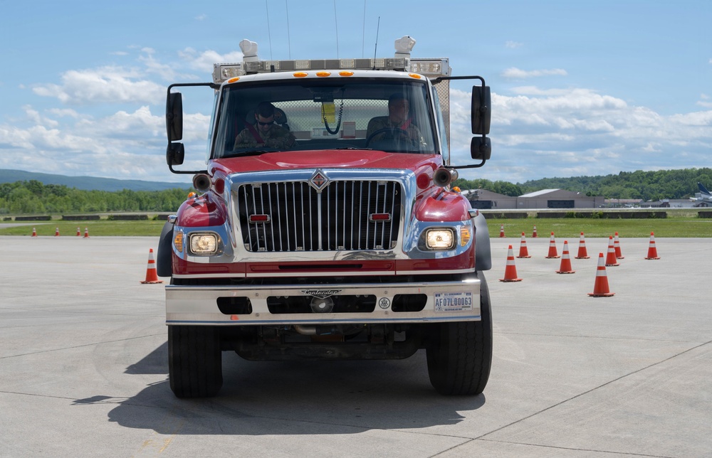 Fire truck driving course