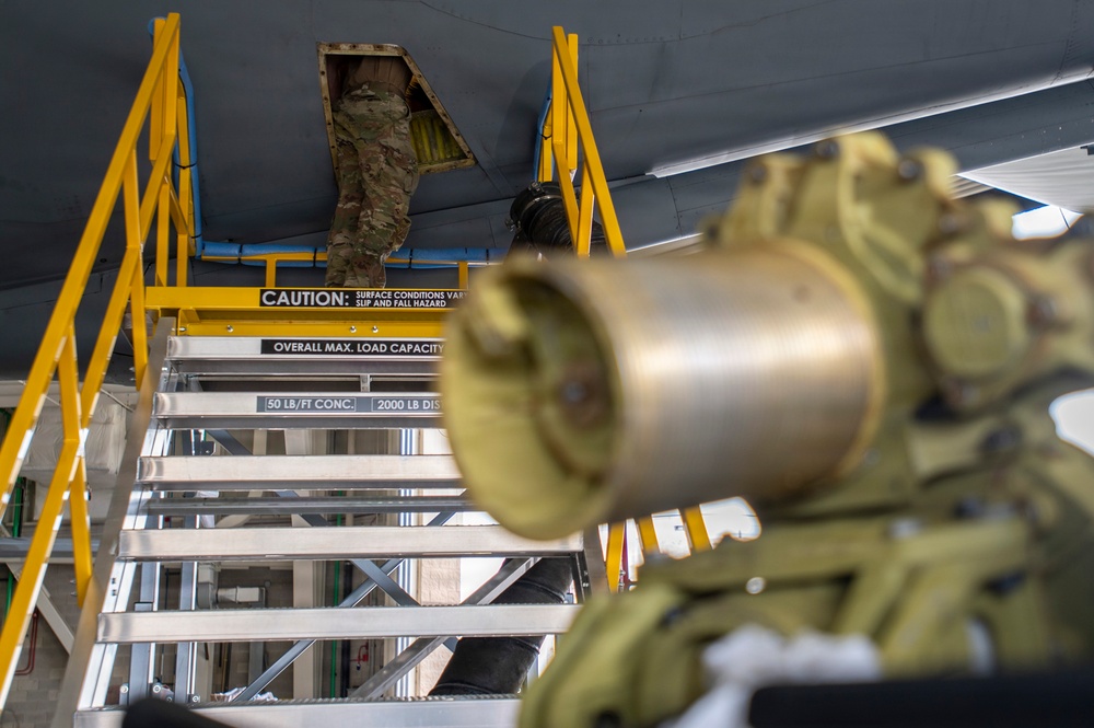Aerospace maintainers at work