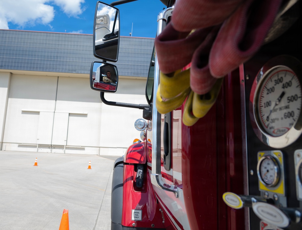 Fire truck driving course