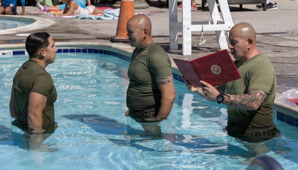 Reenlistment Ceremony aboard Marine Corps Logistics Base Barstow