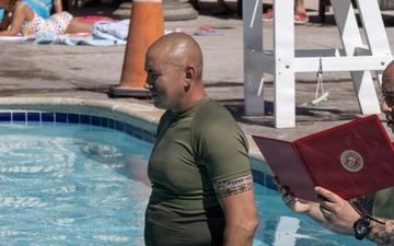 Reenlistment Ceremony aboard Marine Corps Logistics Base Barstow