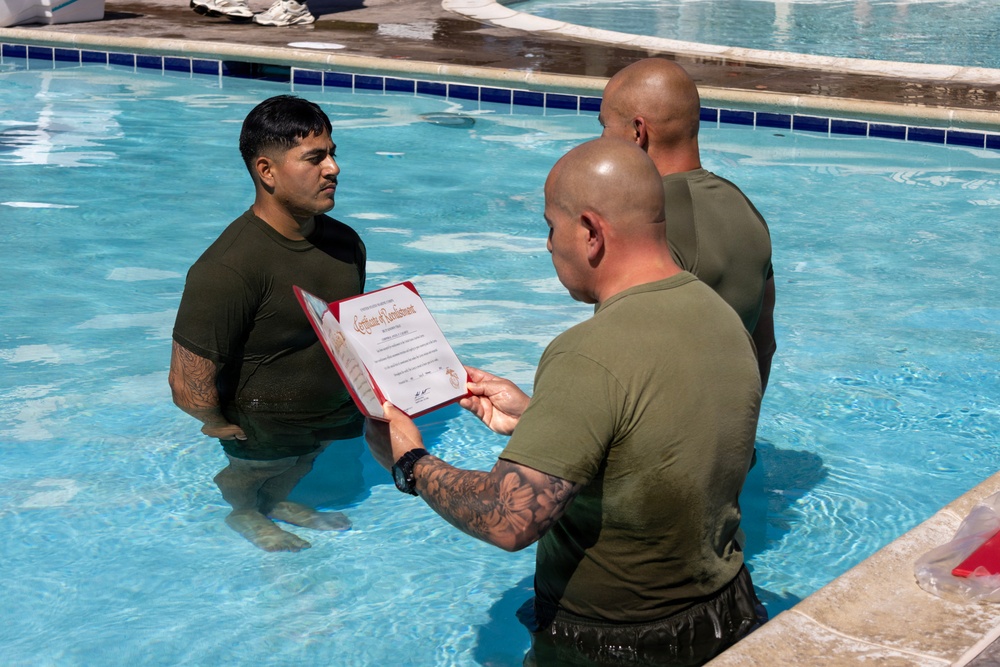 Reenlistment Ceremony aboard Marine Corps Logistics Base Barstow