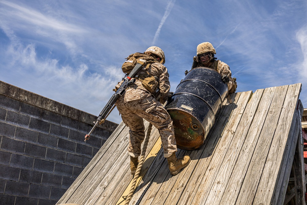 OCC 252 conduct the Leadership Reaction Course