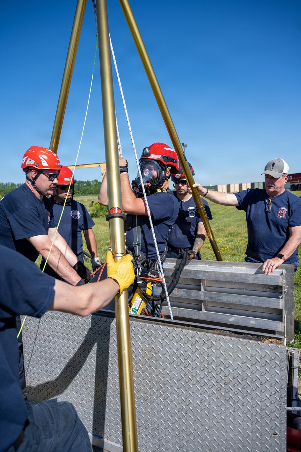 Stewart ANGB Fire Department host confined space training