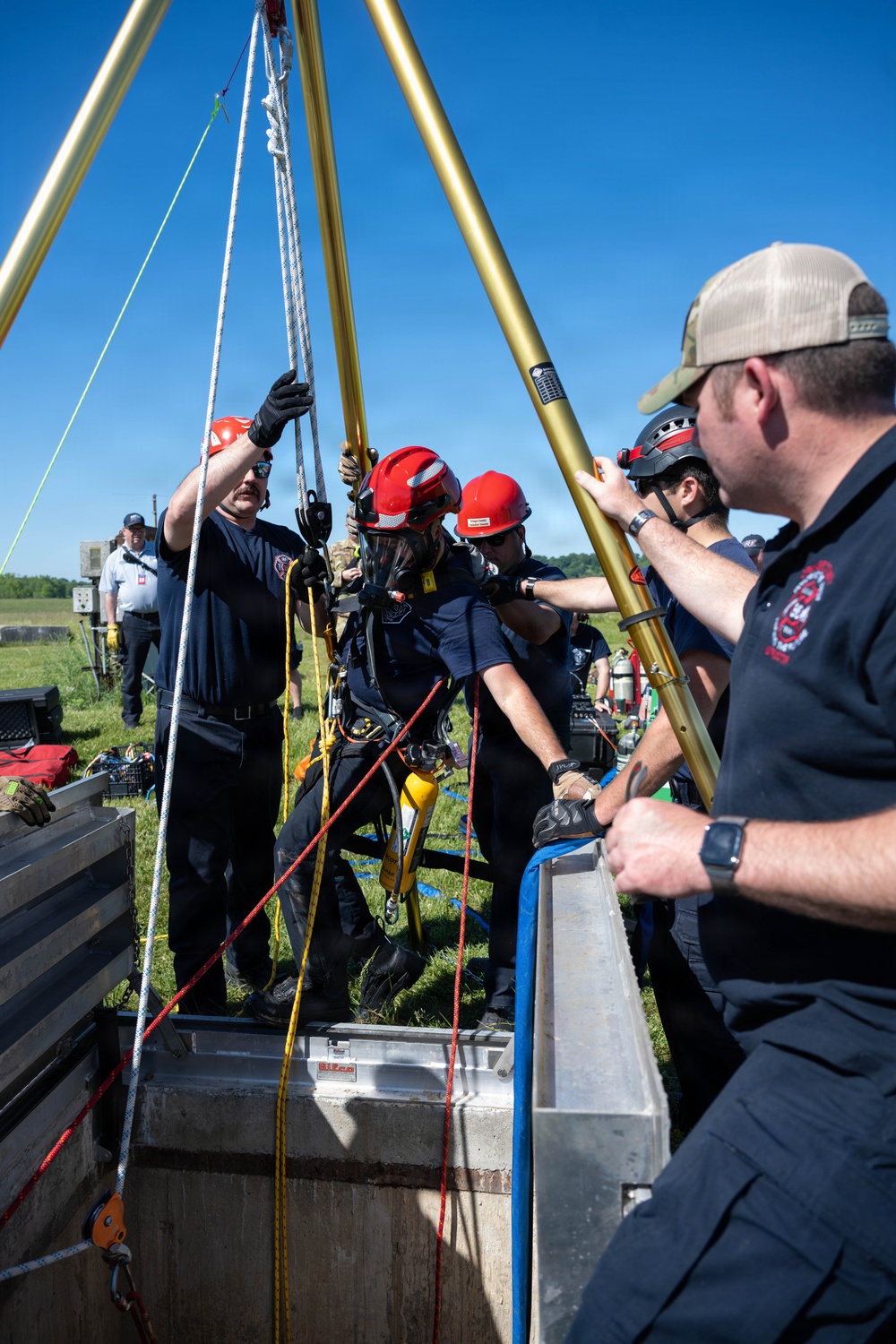 Stewart ANGB Fire Department host confined space training