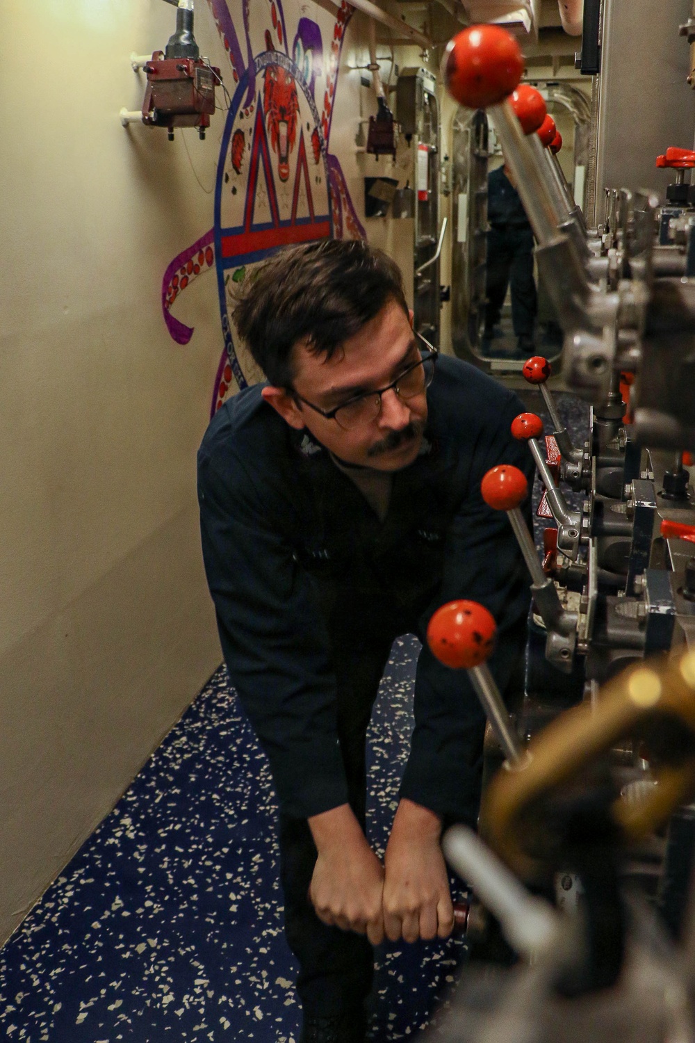 Frank E. Petersen Jr. Sailor Conducts Maintenance