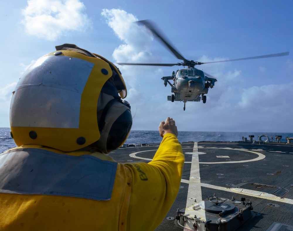 Milius Conducts Flight Operations
