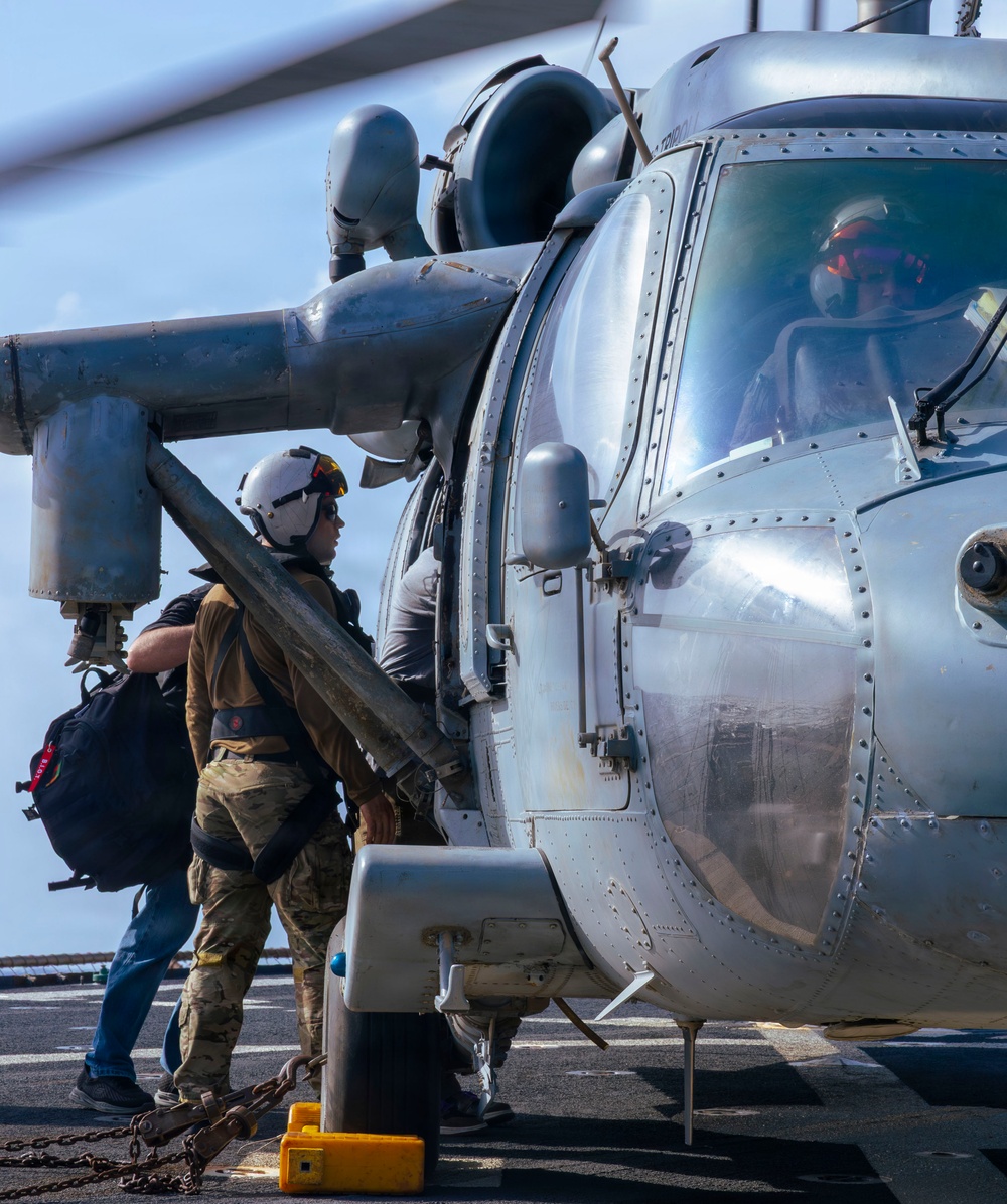 Milius Conducts Flight Operations
