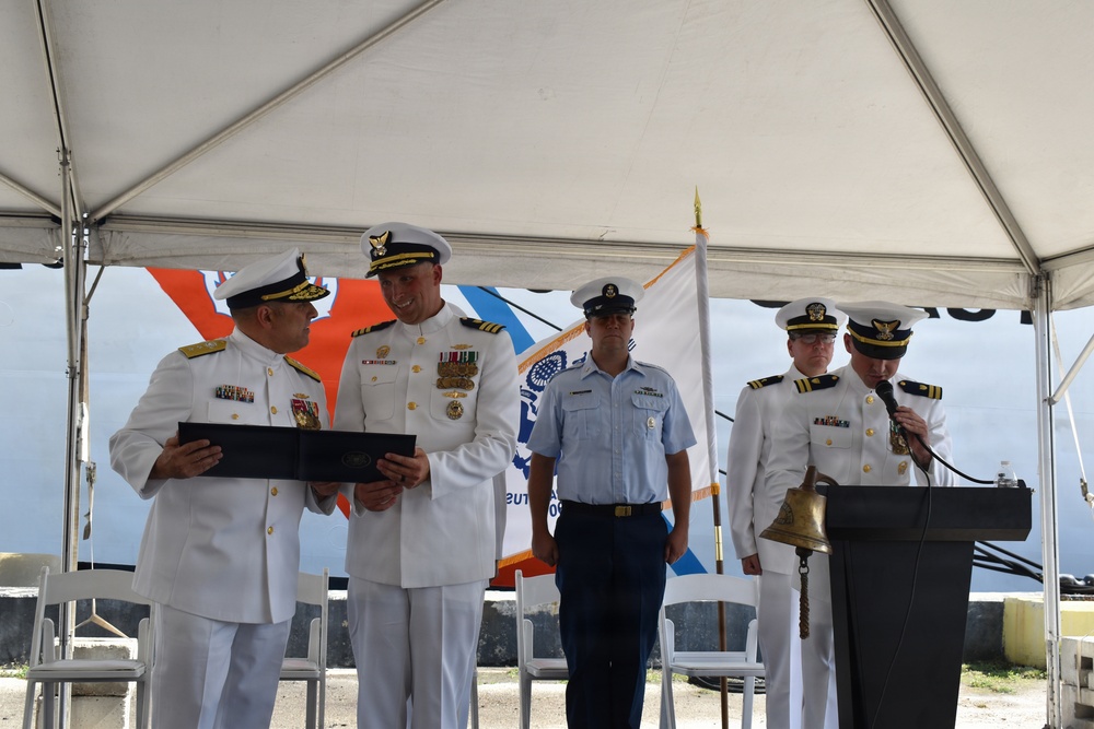 Coast Guard Cutter Resolute holds change of command ceremony