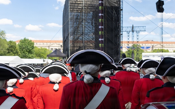 U.S. Army Old Guard Fife and Drum Corps performs at UFC Freedom 250 Fan Fest