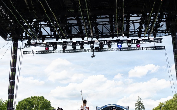 U.S. Army Old Guard Fife and Drum Corps performs at UFC Freedom 250 Fan Fest