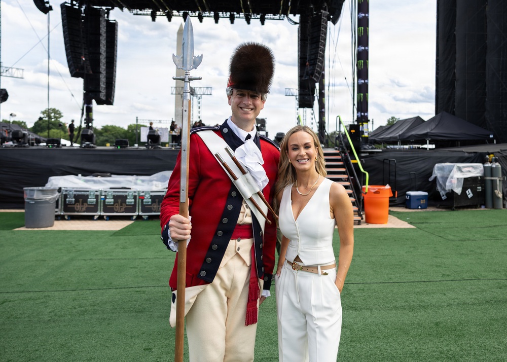 U.S. Army Old Guard Fife and Drum Corps performs at UFC Freedom 250 Fan Fest