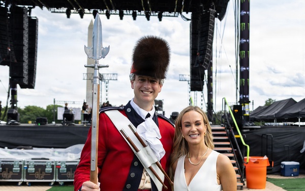 U.S. Army Old Guard Fife and Drum Corps performs at UFC Freedom 250 Fan Fest