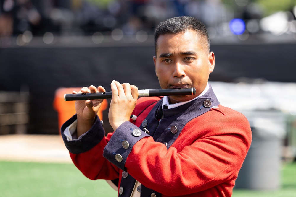 U.S. Army Old Guard Fife and Drum Corps performs at UFC Freedom 250 Fan Fest