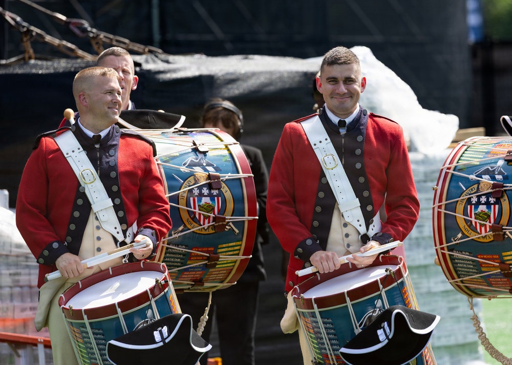 U.S. Army Old Guard Fife and Drum Corps performs at UFC Freedom 250 Fan Fest