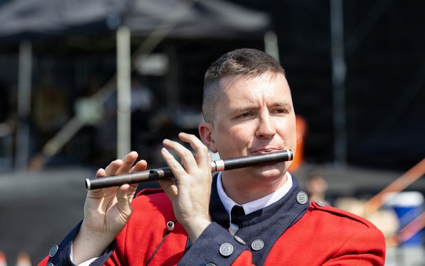 U.S. Army Old Guard Fife and Drum Corps performs at UFC Freedom 250 Fan Fest
