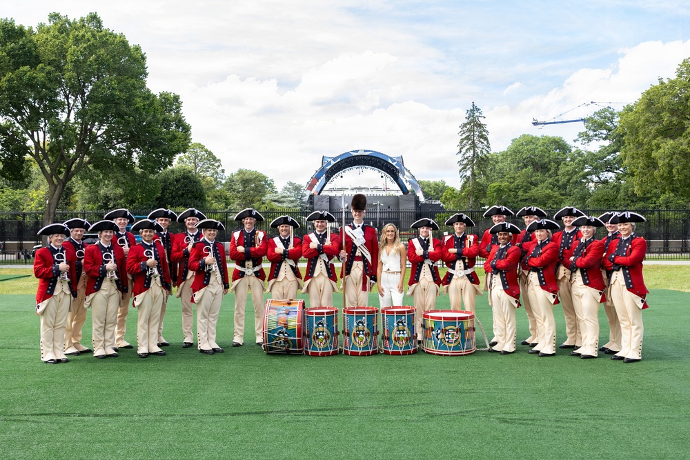 U.S. Army Old Guard Fife and Drum Corps performs at UFC Freedom 250 Fan Fest