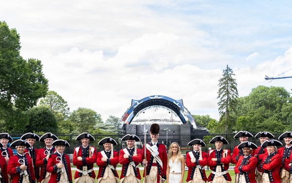 U.S. Army Old Guard Fife and Drum Corps performs at UFC Freedom 250 Fan Fest