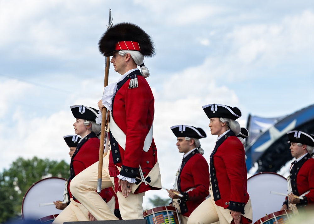 U.S. Army Old Guard Fife and Drum Corps performs at UFC Freedom 250 Fan Fest