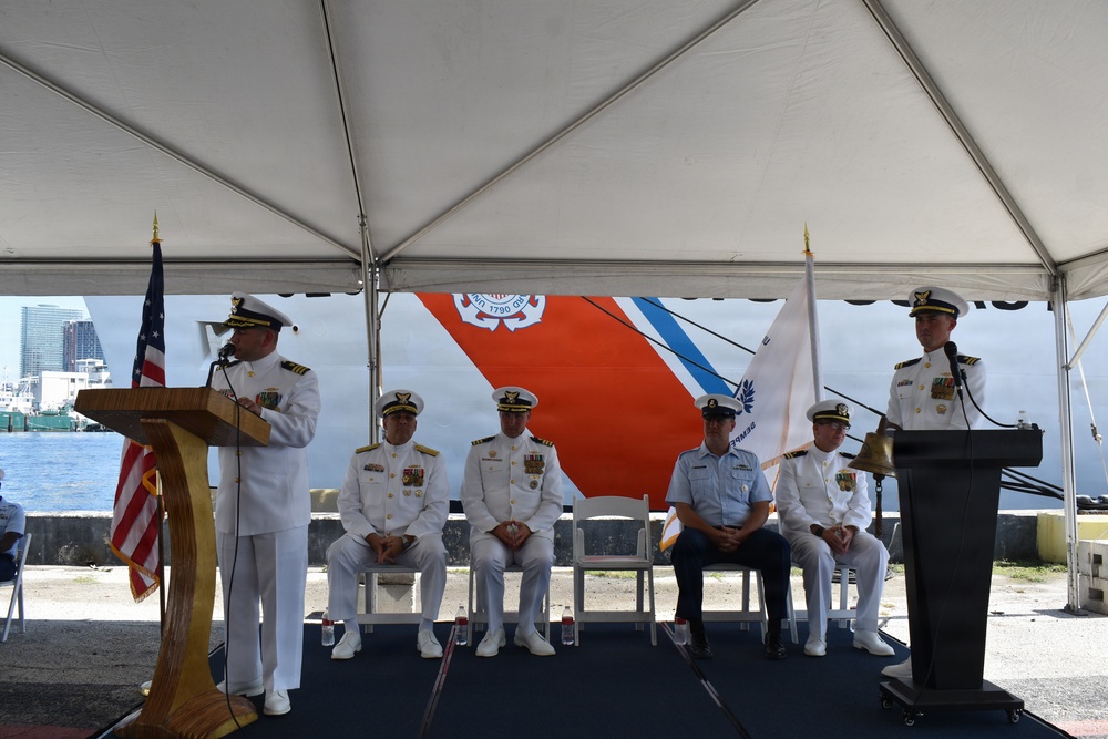 Coast Guard Cutter Resolute holds change of command ceremony