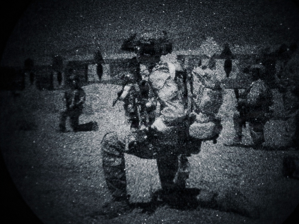 EOD Technicians Conduct a Night Drill