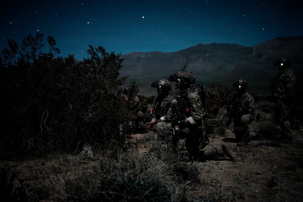 EOD Technicians Conduct a Night Drill