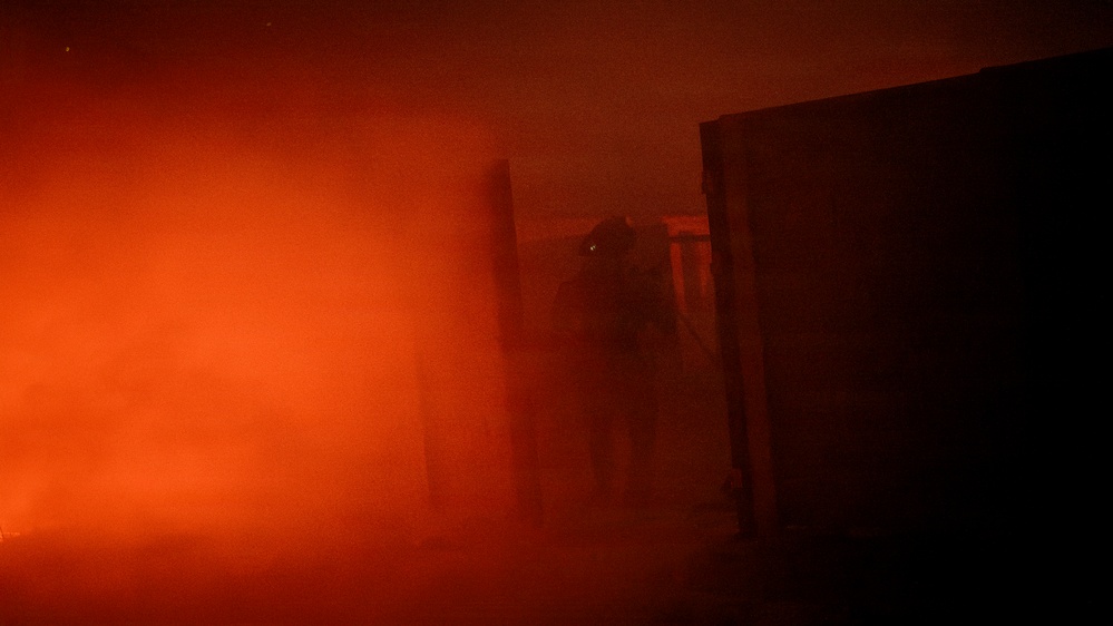EOD Technicians Conduct a Night Drill