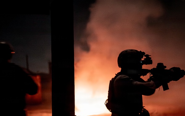 EOD Technicians Conduct a Night Drill