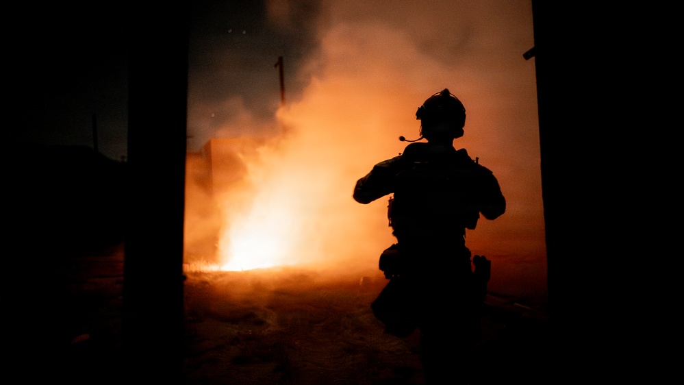 EOD Technicians Conduct a Night Drill