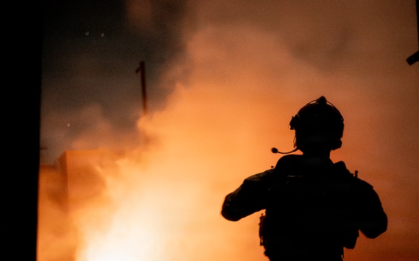 EOD Technicians Conduct a Night Drill