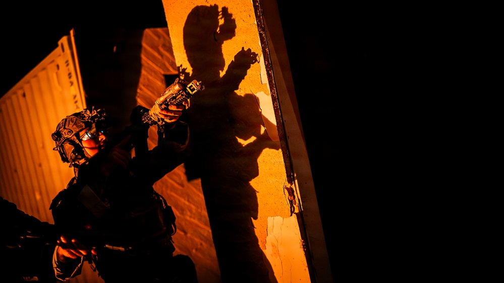 EOD Technicians Conduct a Night Drill