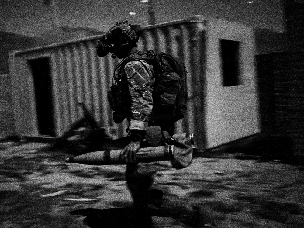 EOD Technicians Conduct a Night Drill