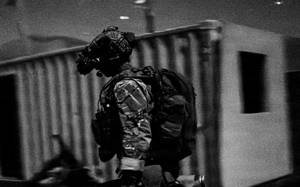 EOD Technicians Conduct a Night Drill