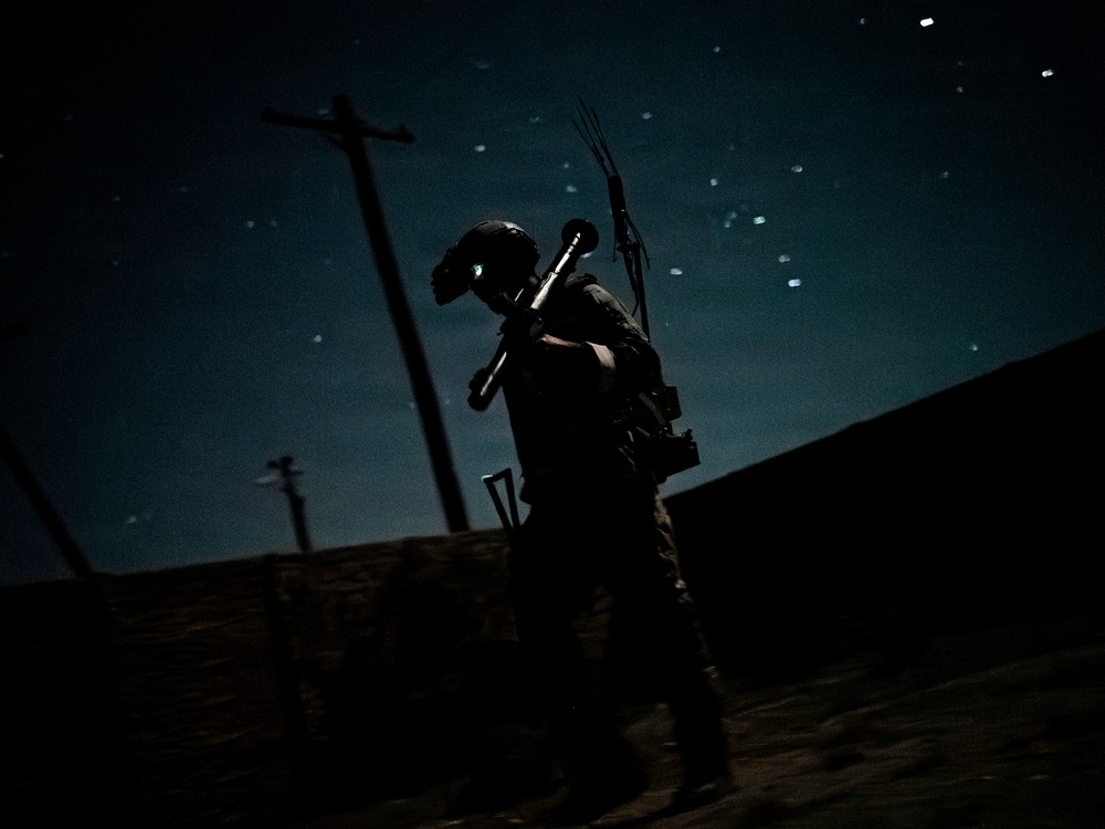 EOD Technicians Conduct a Night Drill