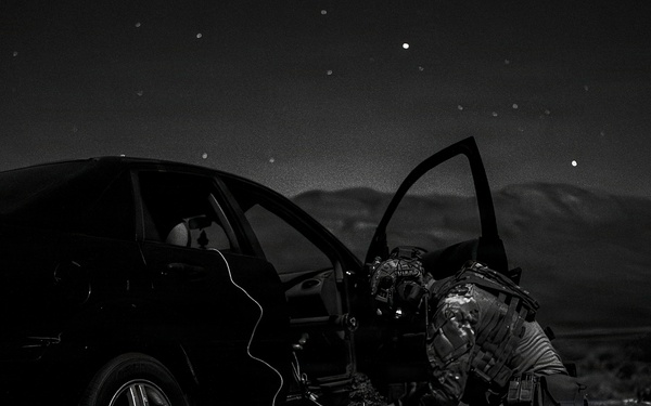 EOD Technicians Conduct a Night Drill